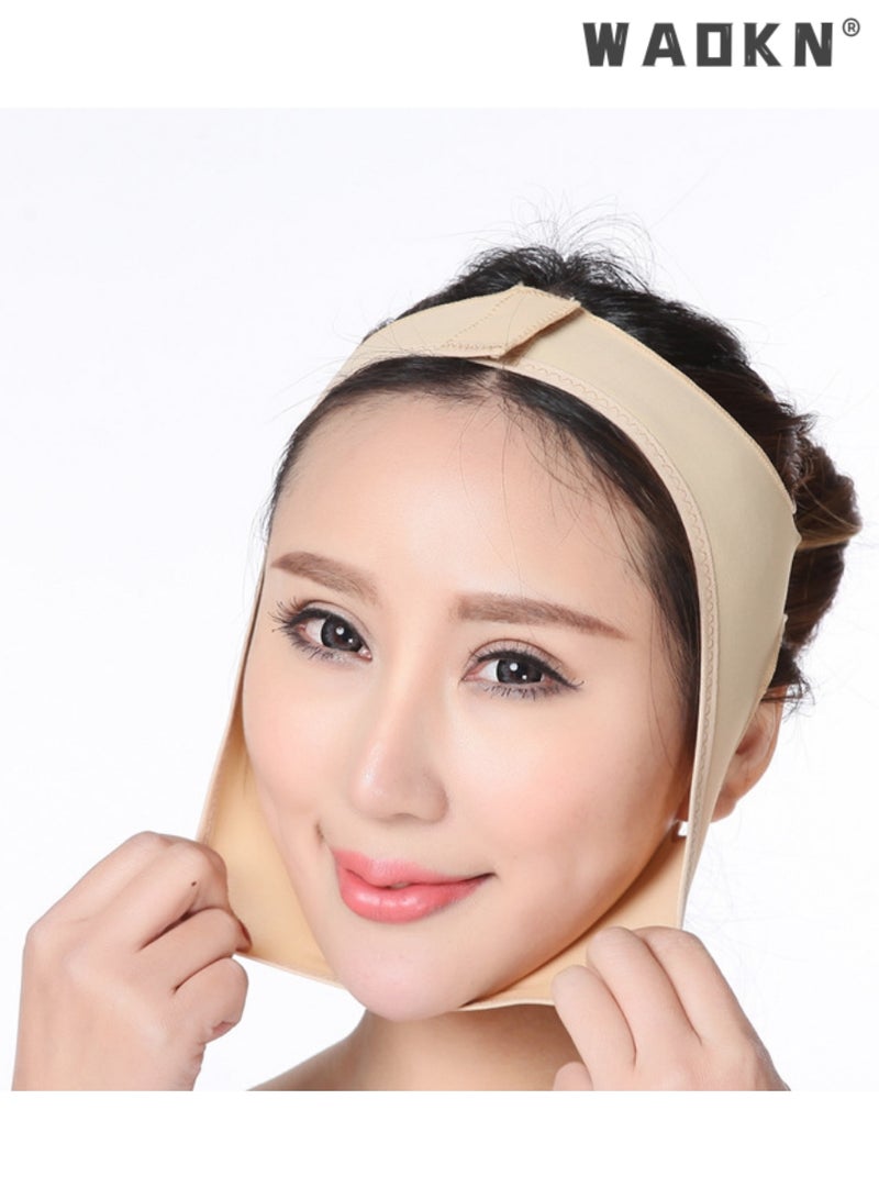 WAOKN Facial Slimming Strap, Face Lifting Belt Pain-Free Anti Wrinkle Face Band, Double Chin Reducer Bandage, Breathable Ultra-thin Soft Face Belt Chin Remover, V Face Mask Partner  - Image 3