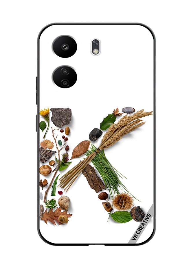 VR CREATIVE Protective Case Cover For Xiaomi Redmi 13C Alphabet K Design Multicolour - Image 1