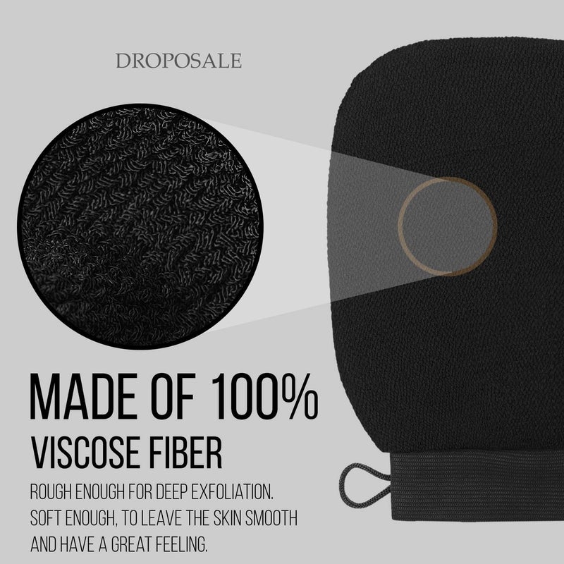 Droposale Bath Gloves Spa Massage Body Scrubber Cleaner Gloves Exfoliating Body & Face || Dead Skin Remover Deep Scrubbing Exfoliating Mitt Body Glove. (Luffa Exfoliating Gloves) - Image 3