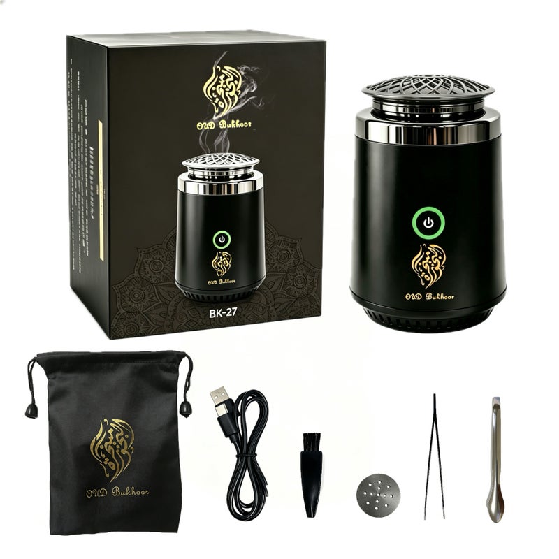 موقد عود إلكتروني BK-27 مع شحن USB وموزع عطر - Image 3
