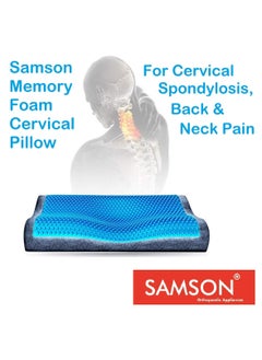 Samson Samson Orthopaedic Memory Foam for Neck & Back Support Sleeping Bed Pillow - Ergonomically Designed, High Density PU Foam, Soft Cushiony Feel & Plush Looks (19" L x 12" W x 3" H) (Universal)  - Image 4
