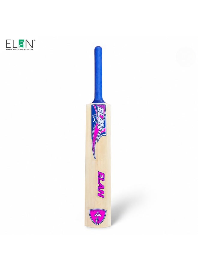 Elan Hyper Wooden Cricket Bat Harrow Size – Soft Ball Cricket Bat Pink, Lightweight Youth Bat with Durable Wood Blade and Comfort Grip for Training and Match Play for Soft Balls - Image 1