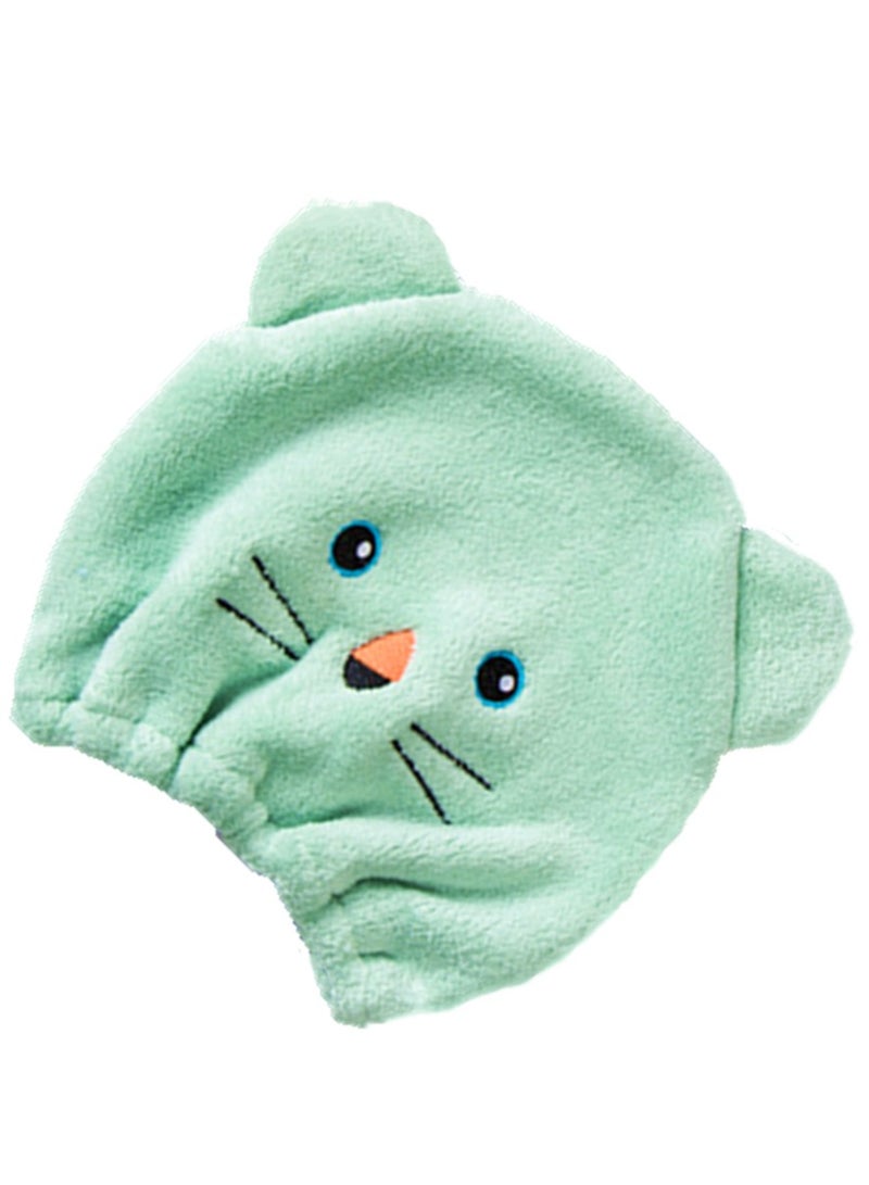 Goolsky Ultra-Soft Coral Fleece Cartoon Animal Hair Drying Cap - Quick-Dry, Absorbent Shower Hat for Bathroom Essentials - Image 5