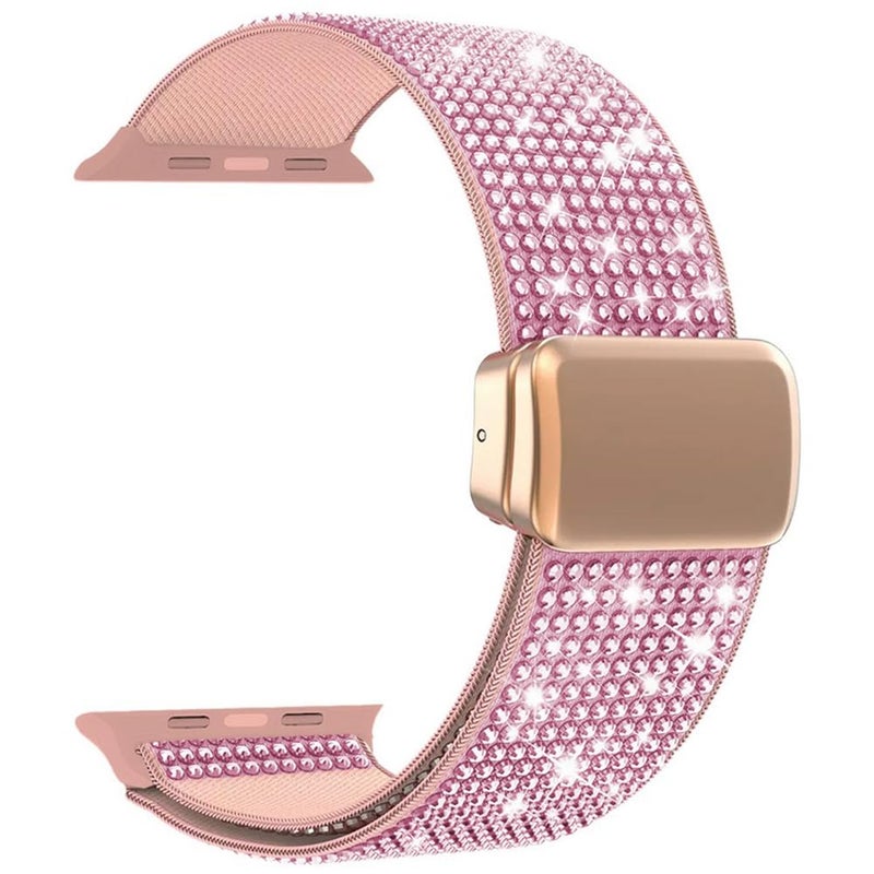 Elastic Stretch Nylon Watch Band Compatible with Apple Watch 38â€“49mm, Sparkle Parachute Buckle Strap for iWatch Ultra/Series 10/9/8/7/6/SE/5/4/3/2/1 - Image 2