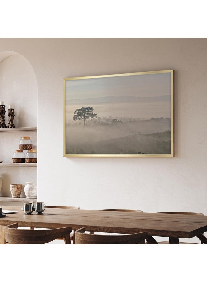 MCS Foundation 24x36 Poster Frame Traditional Brass, Vertical & Horizontal Wall Hanging Large Picture Frame for Photos, Posters & Art Prints (1-Pack) - Image 4