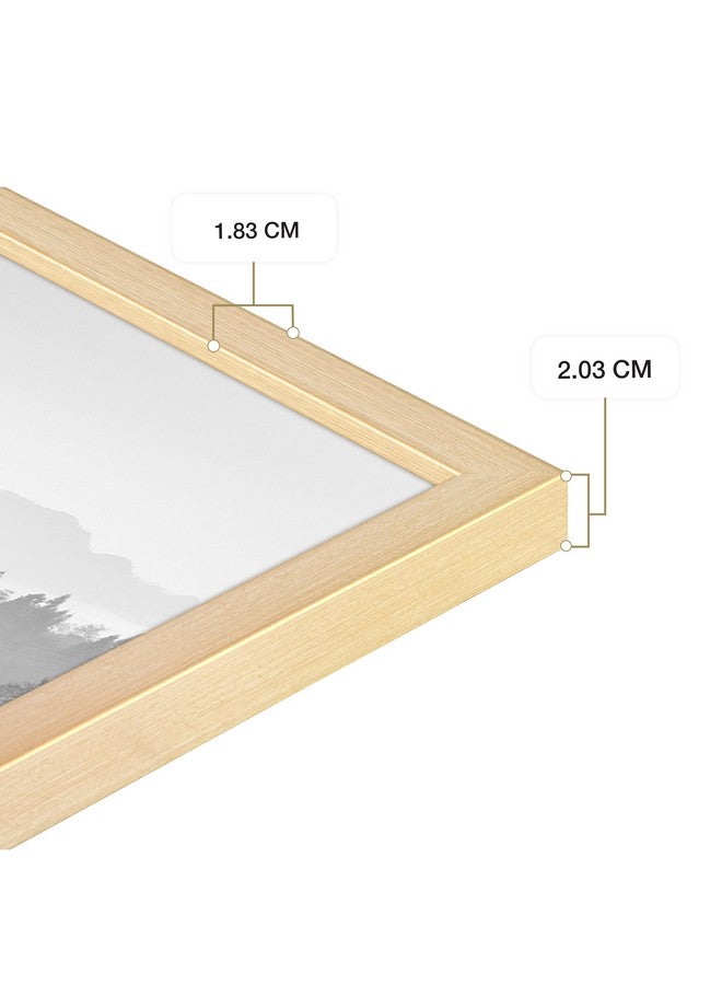 MCS Foundation 24x36 Poster Frame Traditional Brass, Vertical & Horizontal Wall Hanging Large Picture Frame for Photos, Posters & Art Prints (1-Pack) - Image 2