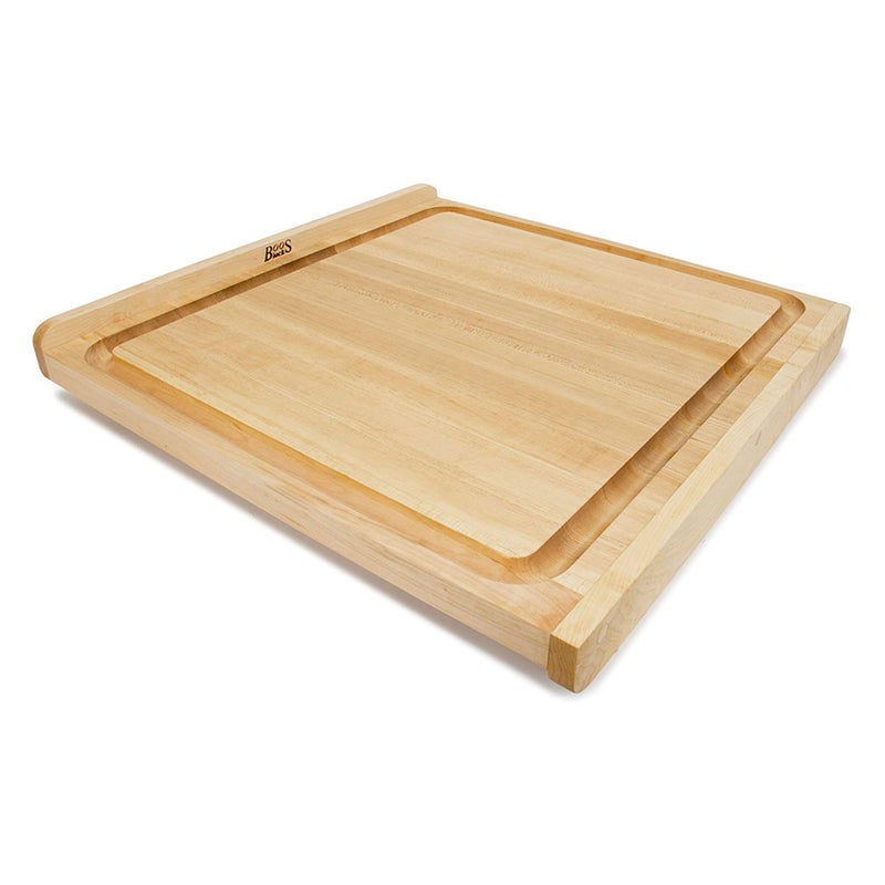 John BOOS John Boos Boos Block Large Reversible Wood Countertop Cutting Board with Juice Groove 125Inch Thickness 23 34 x 23 34 x 1 14 Maple 