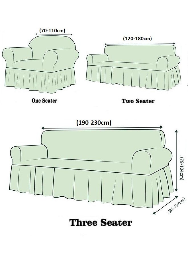 EVORY HOME - Sofa Cover 4-Pieces Set of 7-Seater (3+2+1+1) Super Stretchable Anti-Wrinkle Slip Resistant Furniture Protector - Image 1