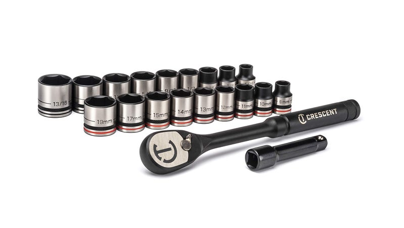 Crescent 20 Piece X10 3/8" Drive 6 Point Standard SAE/Metric Mechanics Tool Set - CSWS38B - Image 1