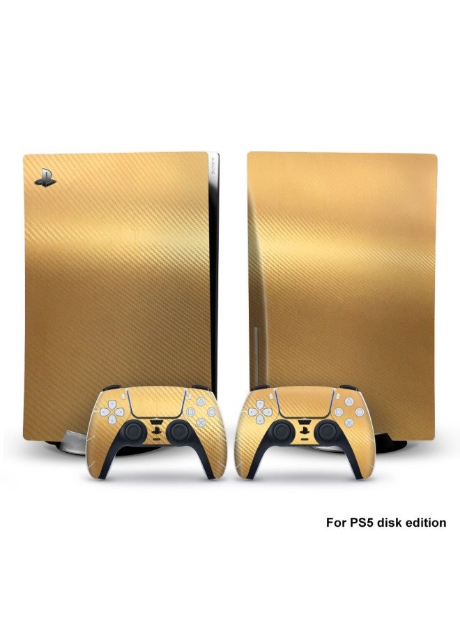 Loquat For PS5 Optical Drive Version Main Machine Game Machine Sticker Carbon Fiber Sticker PS5 Optical Drive Version Film To Picture Production-Color:Carbon Fiber Red - Image 3