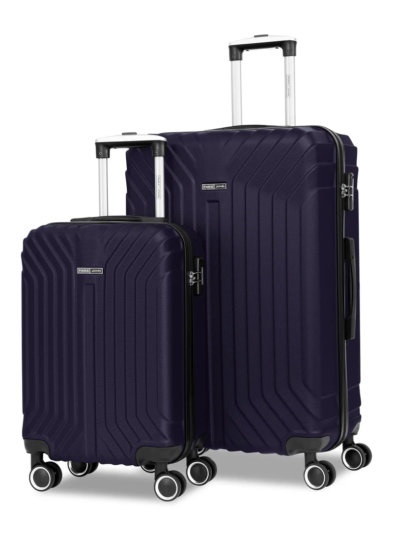 Winso Series Set of 2 Luggage | Lightweight Small 10KG & Large 30KG ABS 8 Wheels Trolley Hardsided Travel Suitcase - Navy