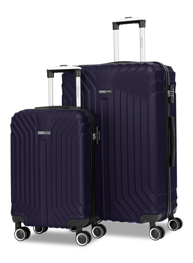 PARAJOHN Winso Series Set of 2 Luggage | Lightweight Small 10KG & Large 30KG ABS 8 Wheels Trolley Hardsided Travel Suitcase - Navy - Image 1
