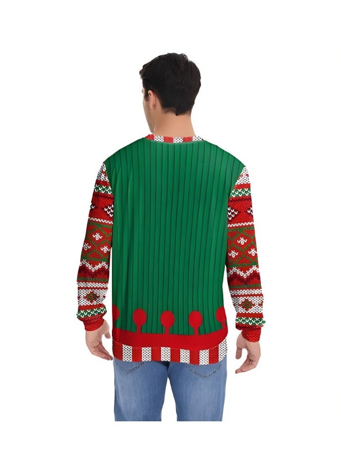 إسكدنيا جنس واحد عيد الميلاد القفز مطبوعة سترة سويتشرت الخريف الشتاء قمم الملابس - Image 2