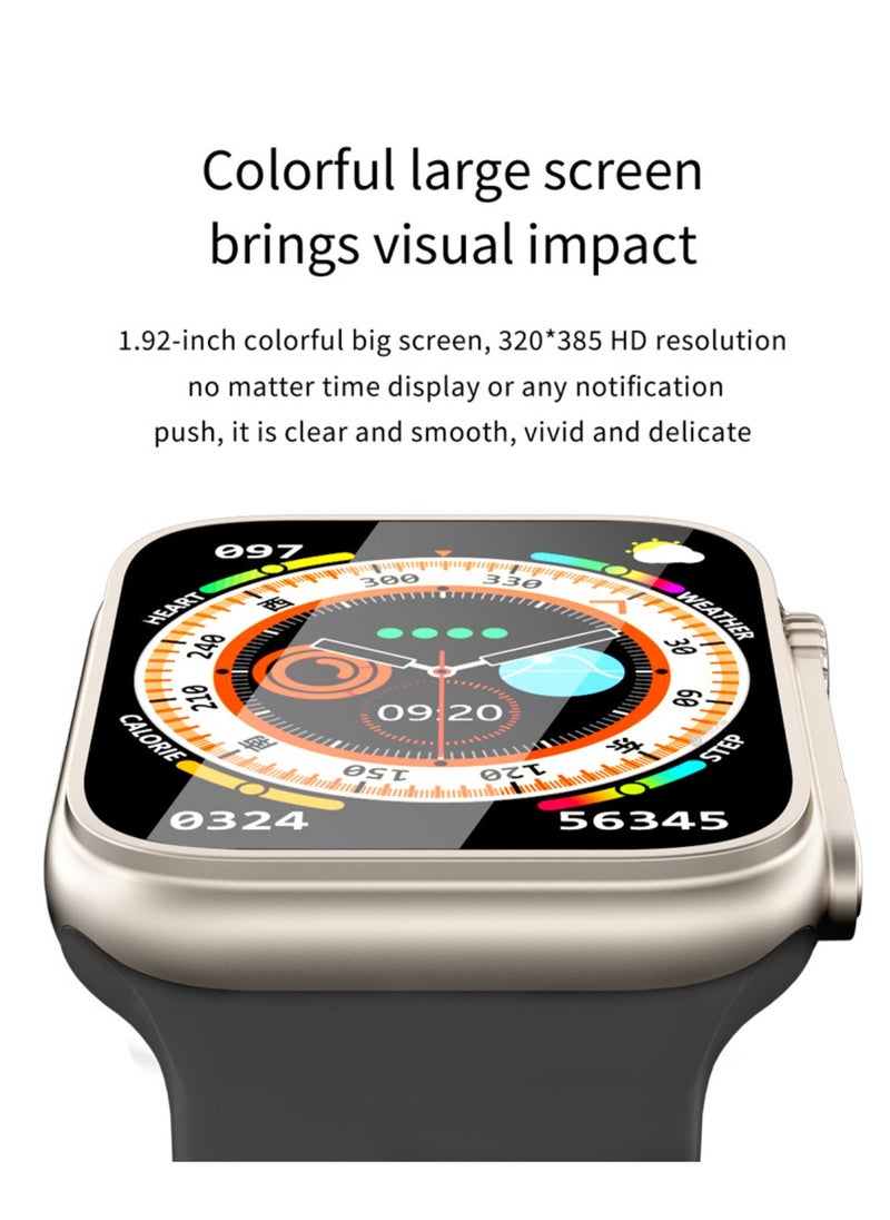 ProOne - ProOne PWS07 Smart Watch with Bluetooth Call, Health Monitoring, 1.85" HD Touch Screen, Fitness Tracker, Voice Assistant, Wireless Charging, Compatible with Android & iOS - Image 1