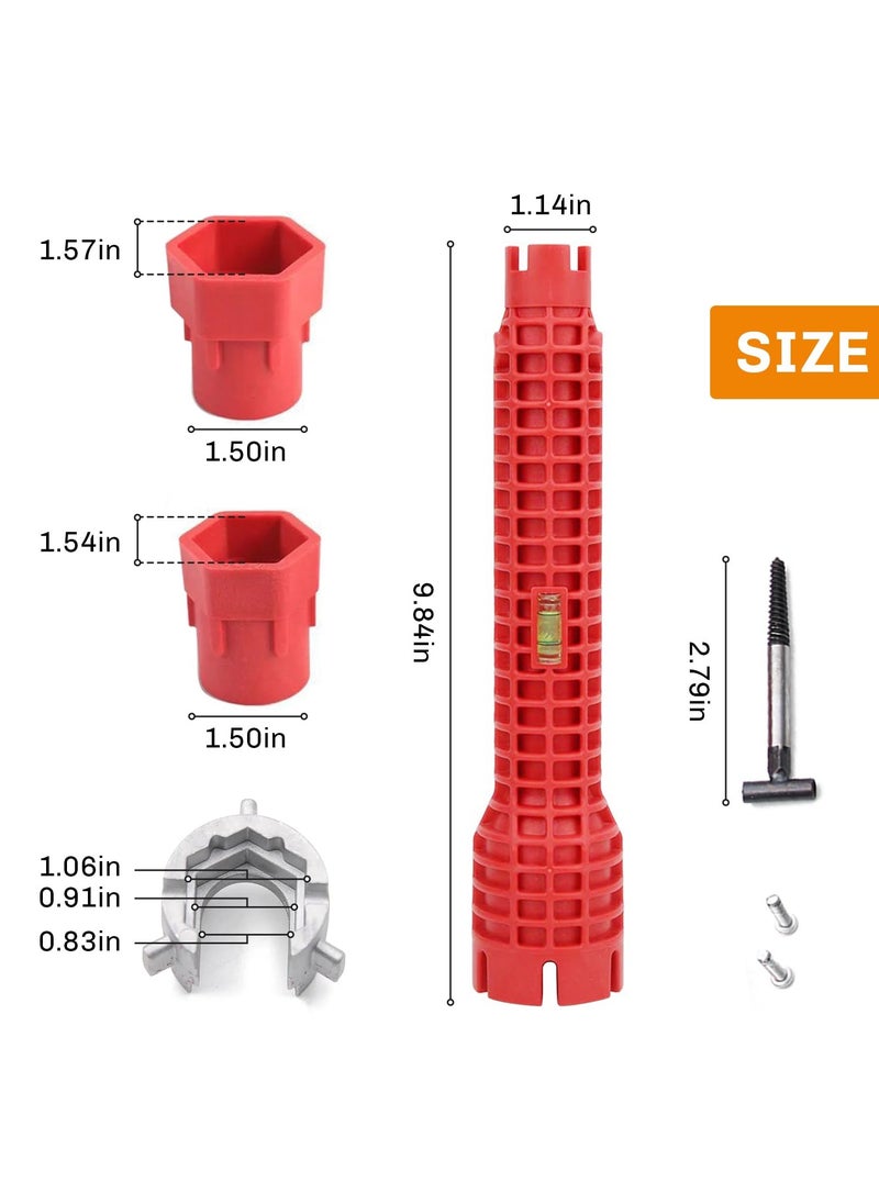 GNAFOTU - Tap Spanner Tool, 8 in 1 Faucet and Sink Installer, Multifunctional Wrench Kit, Anti-Slip, Sink Faucet Installation, Socket Wrench, Ideal for Kitchen, Bathroom, Sink Repair - Image 1
