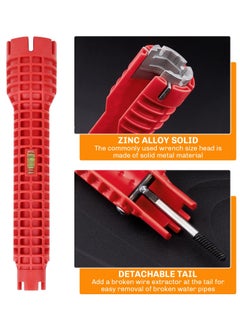 GNAFOTU Tap Spanner Tool, 8 in 1 Faucet and Sink Installer, Multifunctional Wrench Kit, Anti-Slip, Sink Faucet Installation, Socket Wrench, Ideal for Kitchen, Bathroom, Sink Repair  - Image 3
