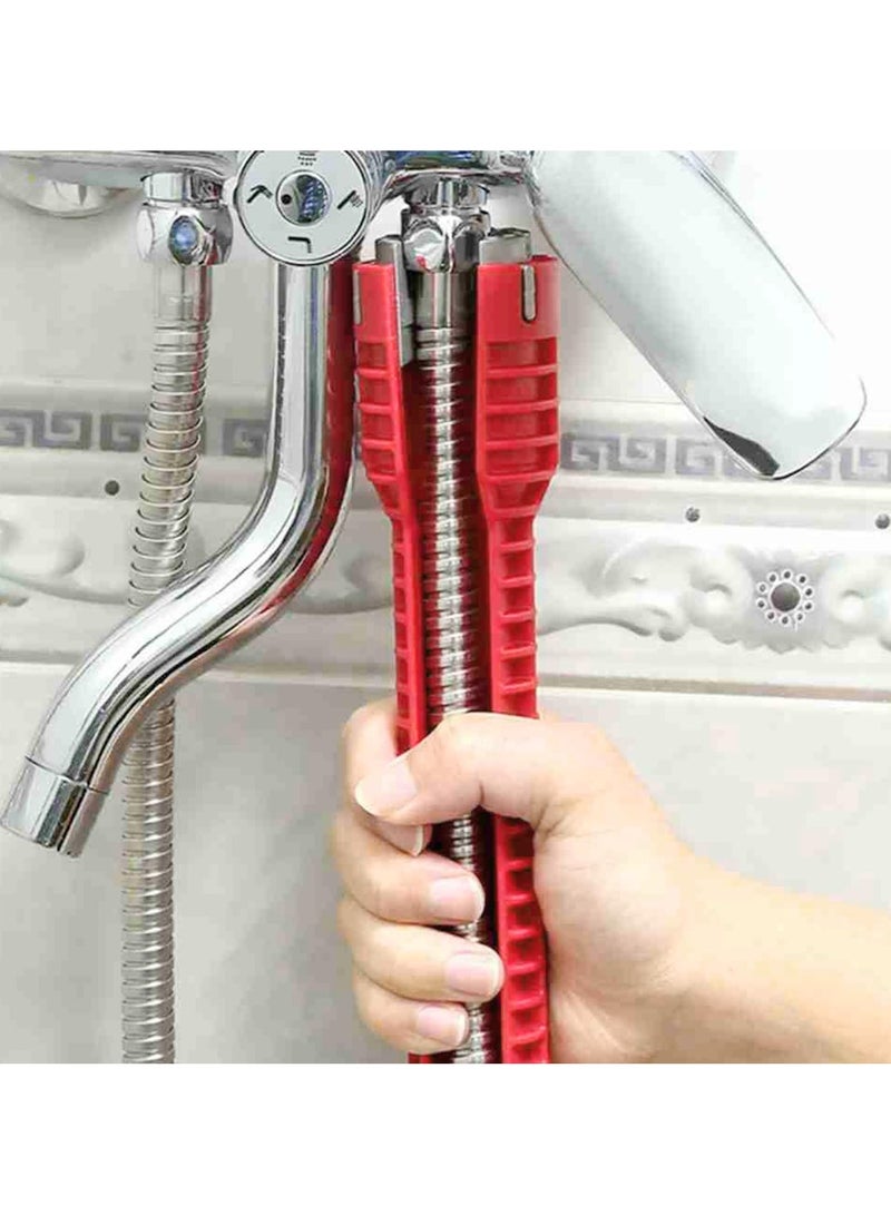 GNAFOTU - Tap Spanner Tool, 8 in 1 Faucet and Sink Installer, Multifunctional Wrench Kit, Anti-Slip, Sink Faucet Installation, Socket Wrench, Ideal for Kitchen, Bathroom, Sink Repair - Image 1