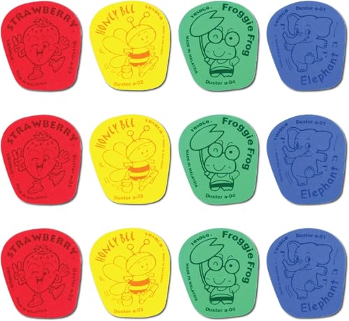 Yosogo Small Kiddy Dry Erase Whiteboard Eraser, Pack of 12 - Image 1