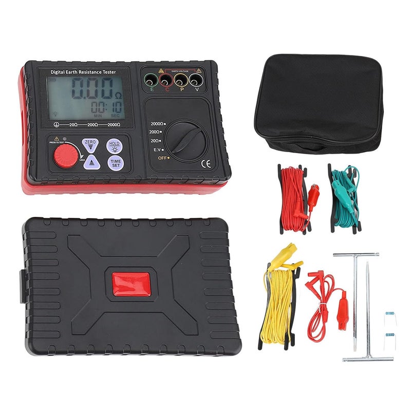 Insulation Resistance Tester Digital Megohmmeter 0 to 2000 Ohm, LCD Backlit Display, High Accuracy - Wide Measurement Range, Durable Design, Ideal for Electrical Testing - Image 1