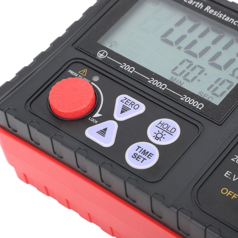 Insulation Resistance Tester Digital Megohmmeter 0 to 2000 Ohm, LCD Backlit Display, High Accuracy - Wide Measurement Range, Durable Design, Ideal for Electrical Testing - Image 2