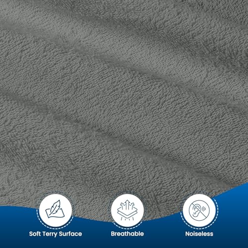 9villa 100% Waterproof Premium Cotton Feel Mattress Protector King Size | Ultra Soft Breathable & Hypoallergenic Fitted Bed Protector Terry Cover | Fits Upto 10 Inches (Grey, 72 x 72 (6x6 Feet) - Image 5