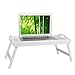 Artmeer Artmeer Bed Table Tray Bamboo Breakfast Platters Tray with Folding Legs Wooden Kitchen Serving Tray for Bed TV Table - Image 2