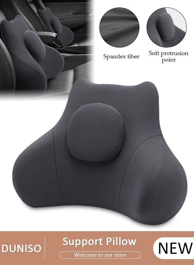 DUNISO Lumbar Support Pillow for Office Car Back Support Pillow with Memory Foam Pad Back Cushion for Back Pain Relief Improve Posture Cushion - Image 1