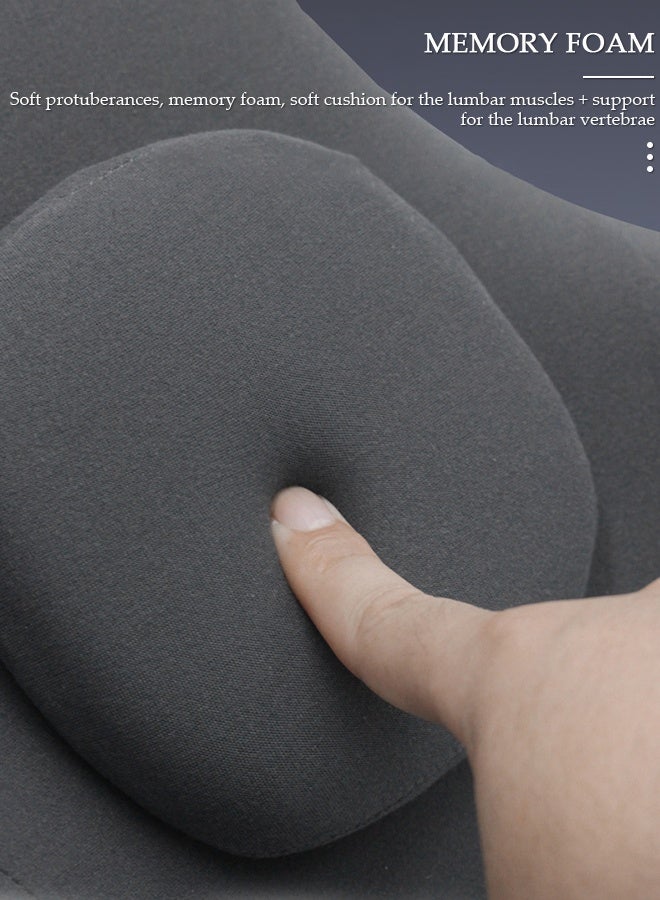 DUNISO Lumbar Support Pillow for Office Car Back Support Pillow with Memory Foam Pad Back Cushion for Back Pain Relief Improve Posture Cushion - Image 4