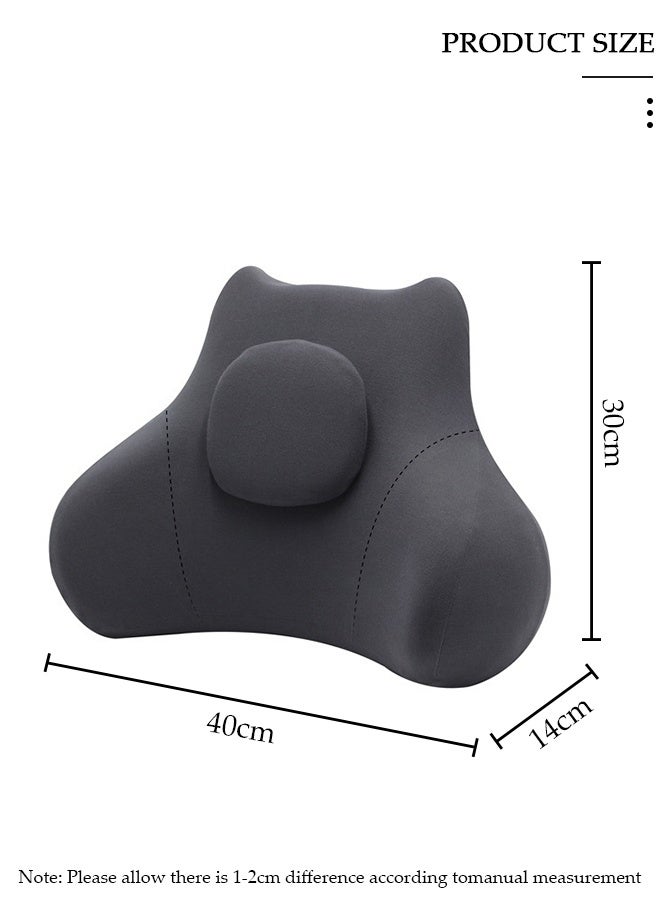 DUNISO Lumbar Support Pillow for Office Car Back Support Pillow with Memory Foam Pad Back Cushion for Back Pain Relief Improve Posture Cushion - Image 2