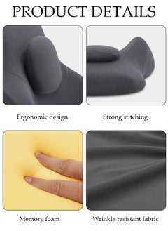 DUNISO Lumbar Support Pillow for Office Car Back Support Pillow with Memory Foam Pad Back Cushion for Back Pain Relief Improve Posture Cushion  - Image 4