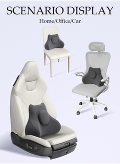 DUNISO Lumbar Support Pillow for Office Car Back Support Pillow with Memory Foam Pad Back Cushion for Back Pain Relief Improve Posture Cushion  - Image 2