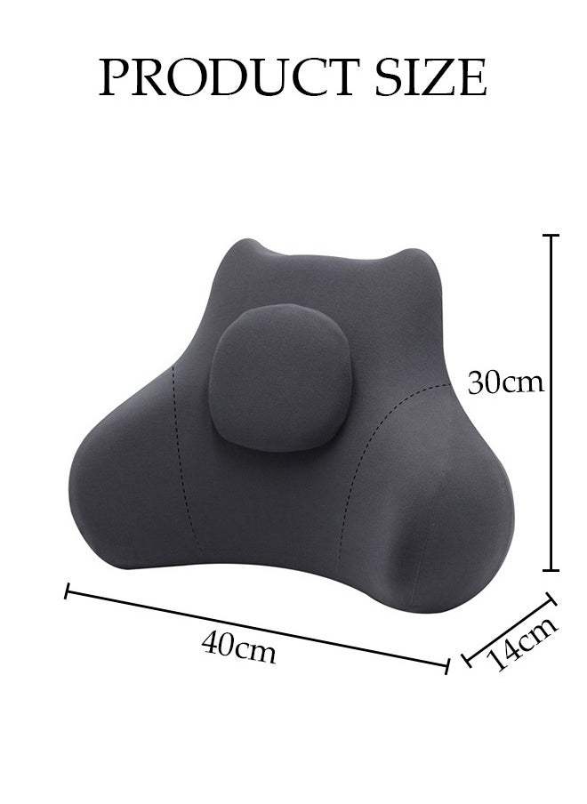 DUNISO - Lumbar Support Pillow for Office Car Back Support Pillow with Memory Foam Pad Back Cushion for Back Pain Relief Improve Posture Cushion - Image 1