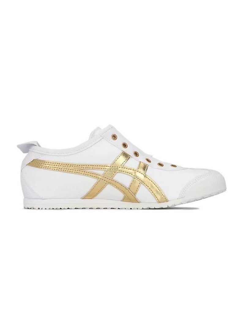 Onitsuka Tiger - MEXICO 66 Slip-On Canvas Casual Athlesiure Shoes White/Gold - Image 1