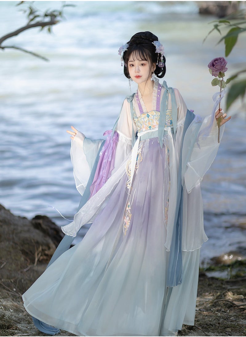 M MIAOYAN Hanyukui Han and Tang Huayun Hanfu female Han elements heavy embroidery Tang style daily Hanfu suit five-piece set  - Image 2