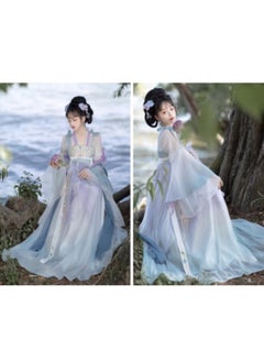 إم مياويان هان يوكوي هان تانغ Huayun Hanfu أنثى هان عناصر مطرزة بشكل كبير نمط تانغ بدلة هانفو اليومية مجموعة من خمس قطع  - Image 4