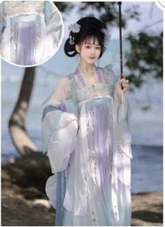 إم مياويان هان يوكوي هان تانغ Huayun Hanfu أنثى هان عناصر مطرزة بشكل كبير نمط تانغ بدلة هانفو اليومية مجموعة من خمس قطع  - Image 3