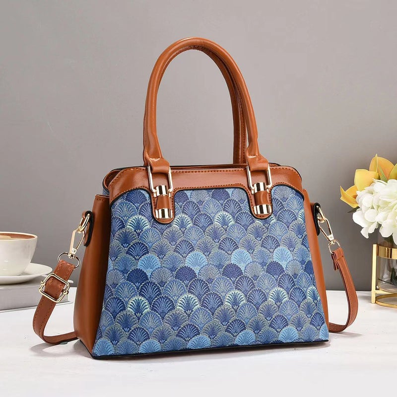 New Fish Scale Pattern Handbag Trendy Atmosphere Fashionable All-Match Crossbody Bag Korean-Style Niche Large Capacity Shoulder Bag - Image 4