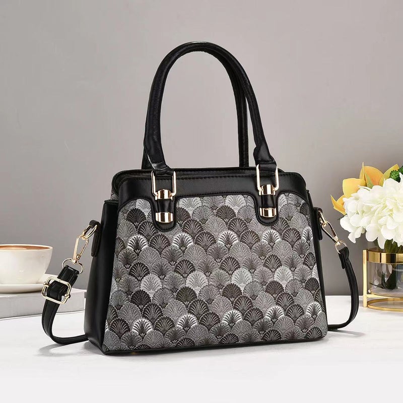 New Fish Scale Pattern Handbag Trendy Atmosphere Fashionable All-Match Crossbody Bag Korean-Style Niche Large Capacity Shoulder Bag - Image 2