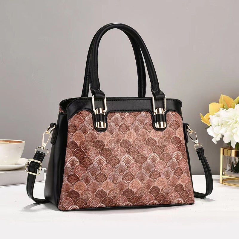 New Fish Scale Pattern Handbag Trendy Atmosphere Fashionable All-Match Crossbody Bag Korean-Style Niche Large Capacity Shoulder Bag - Image 5