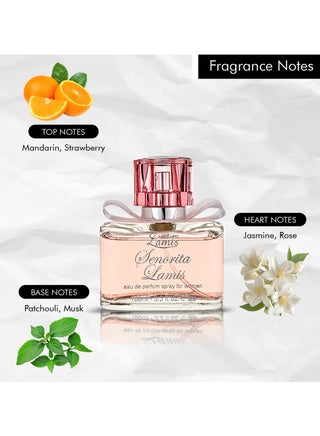 Senorita Lamis Perfume for Women - 100ml / 3.3 fl.oz | Eau de Parfum (EDP) | Chypre, Floral & Fruity Long Lasting Fragrance | Gift for Women - view 3
