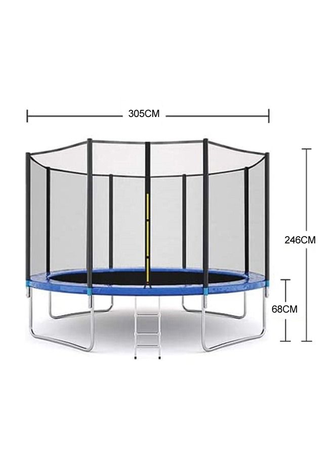 JSAITOYS 10ft Outdoor Trampoline With Inside Net Enclosure And Ladder - Image 5