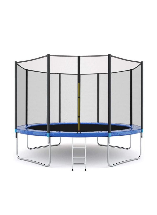 JSAITOYS 10ft Outdoor Trampoline With Inside Net Enclosure And Ladder - Image 1