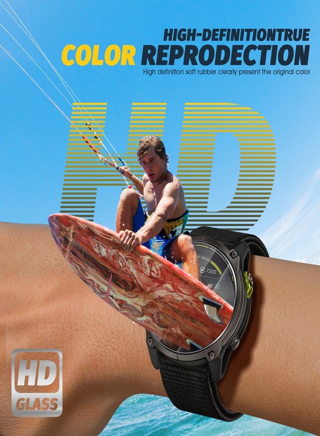 Orzero (3 Pack) Compatible for GRMN Enduro 3 Watch Screen Protector, Tempered Glass 9 Hardness HD Anti-Scratch Bubble Free - Image 3