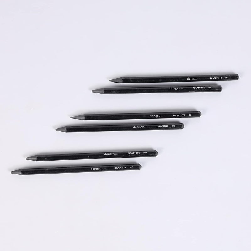 ArtRight Set of 6 Professional Woodless Graphite Sketch Pencils for Shading Blending and Drawing Includes 2 HB 2 2B and 2 4B Pencil For Sketching Drawing and Doodling - Image 2