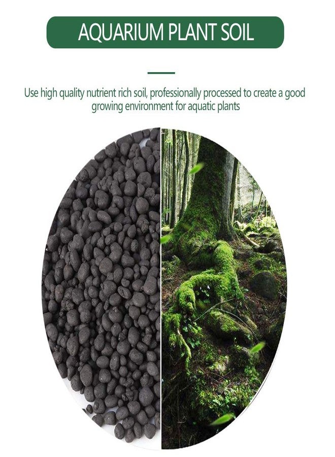 Zetiling Aquatic Plant Soil, 1000g Aquasoil, Aqua Soil, Aquarium Plant Substrate Fish Bottom Plant Sand Mud for Root Growth of Most Types of Grass - Image 2