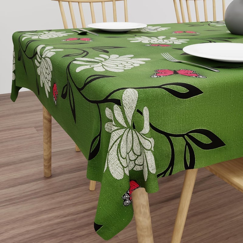 Wings Star 2-4 Seater PVC Table Cover; Anti Slip; 40x60 Inches; 4 Seater Center Table Cover; Green - Image 1