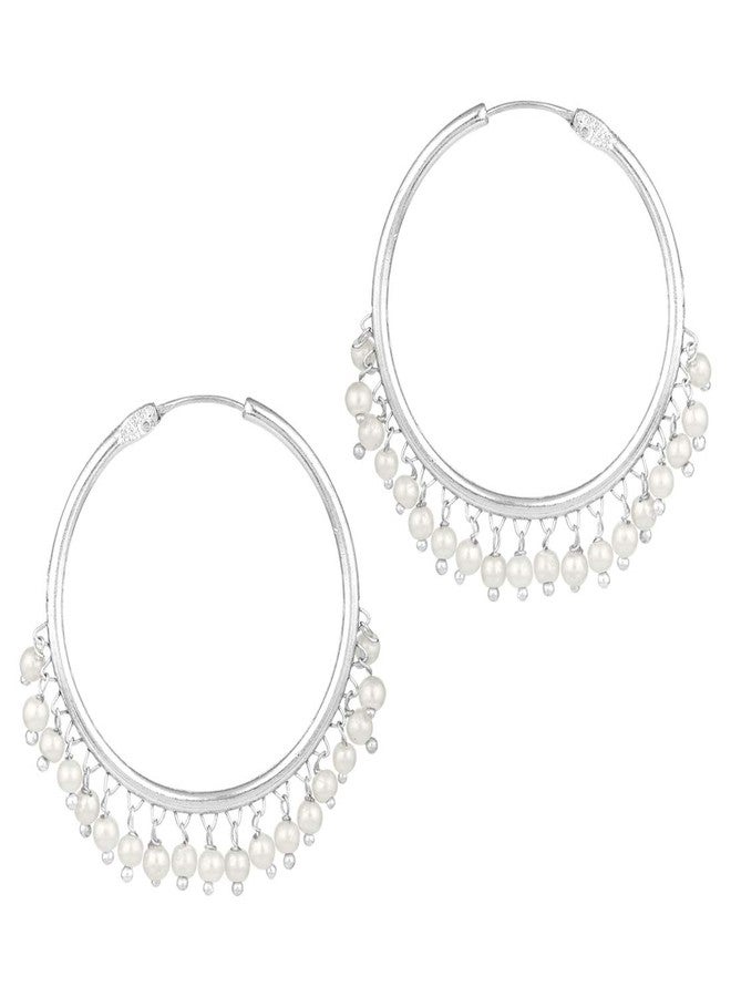 Aheli Bollywood Party Style Hoop Earrings Indian Ethnic Wedding Fashion Jewelry Gift for Women - Image 1