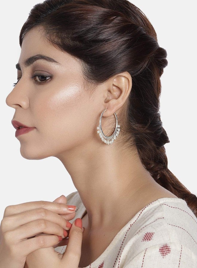 Aheli Bollywood Party Style Hoop Earrings Indian Ethnic Wedding Fashion Jewelry Gift for Women - Image 2