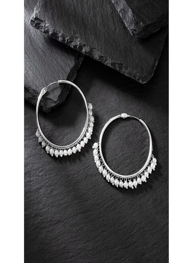 Aheli Bollywood Party Style Hoop Earrings Indian Ethnic Wedding Fashion Jewelry Gift for Women - Image 3