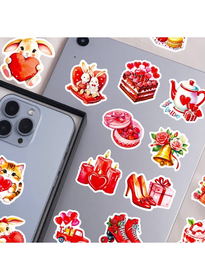 ٥٦ قطعة من ملصقات عيد الحب، ملصقات حب عتيقة، ملصقات فينيل رومانسية، ملصقات زجاجات المياه، ملصقات أجهزة الكمبيوتر المحمولة، ملصقات سجلات القصاصات، ملصقات بطاقات، ملصقات الهواتف، ملصقات ألواح التزلج، ملصقات الجيتار، هدايا للمراهقين والنساء والصديقات - Image 5